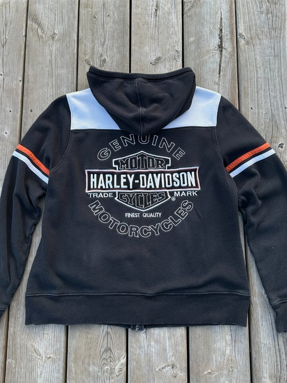 2010s harley davidson zip up hoodie embroidered - Picture 4 of 5